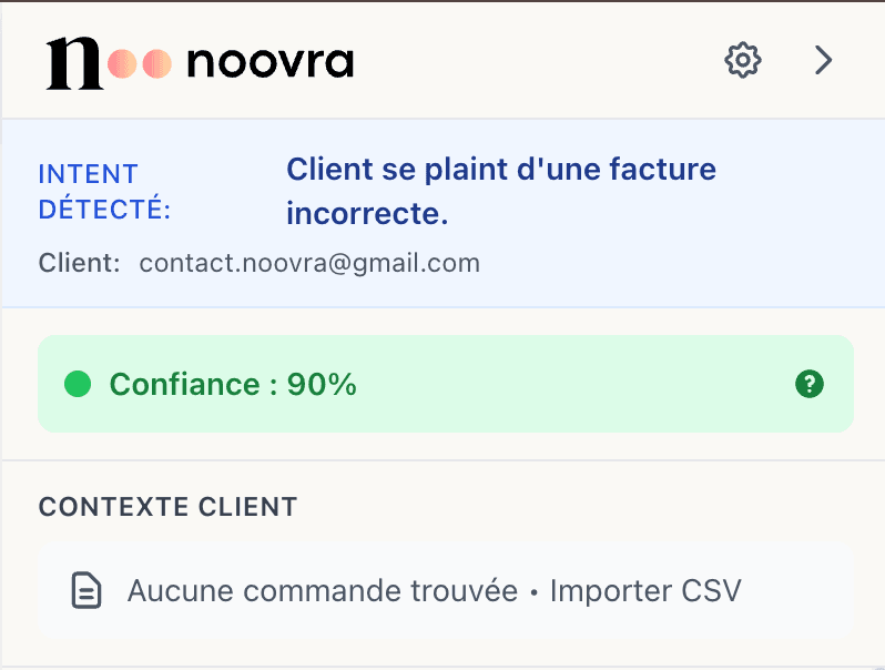 Score de confiance Noovra